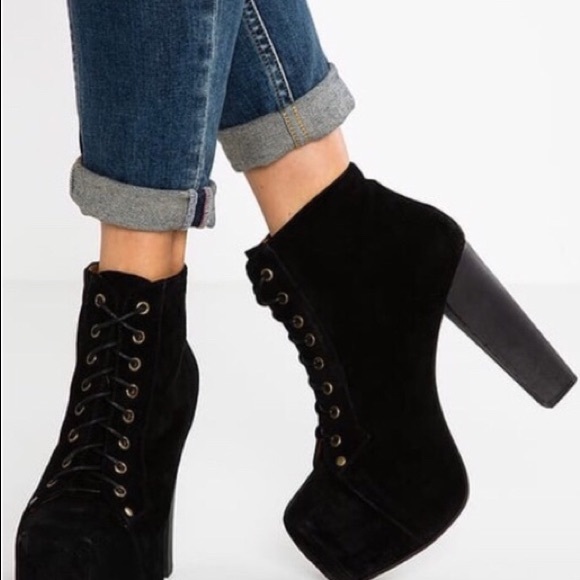 Black platform booties - Picture 2 of 6